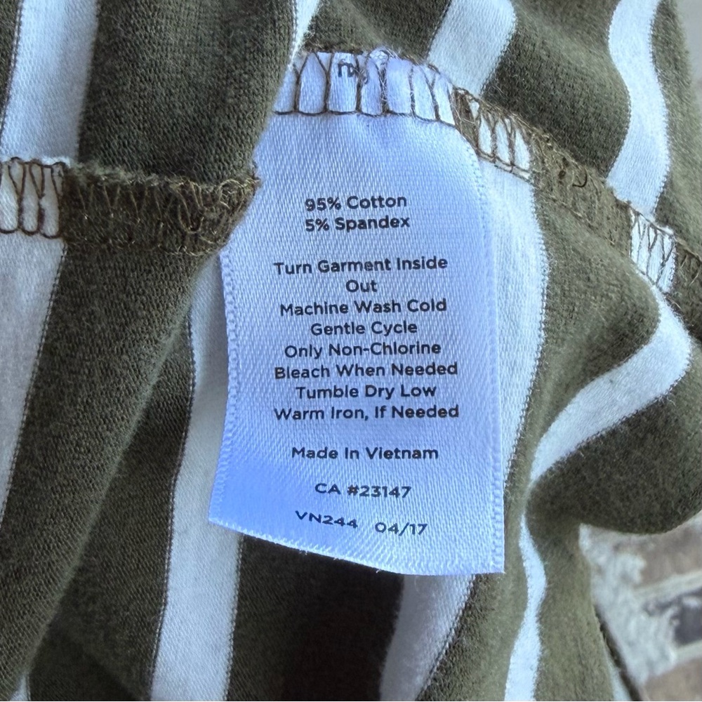 •Talbots• Olive Green Striped Turtleneck Knit Top  - Size 3X Petite - Picture 7 of 8